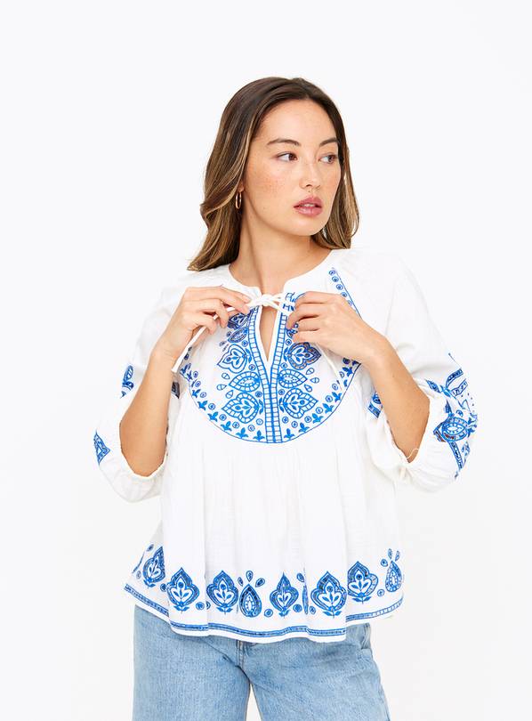 Buy Broderie Peasant Blouse 16 Blouses Tu
